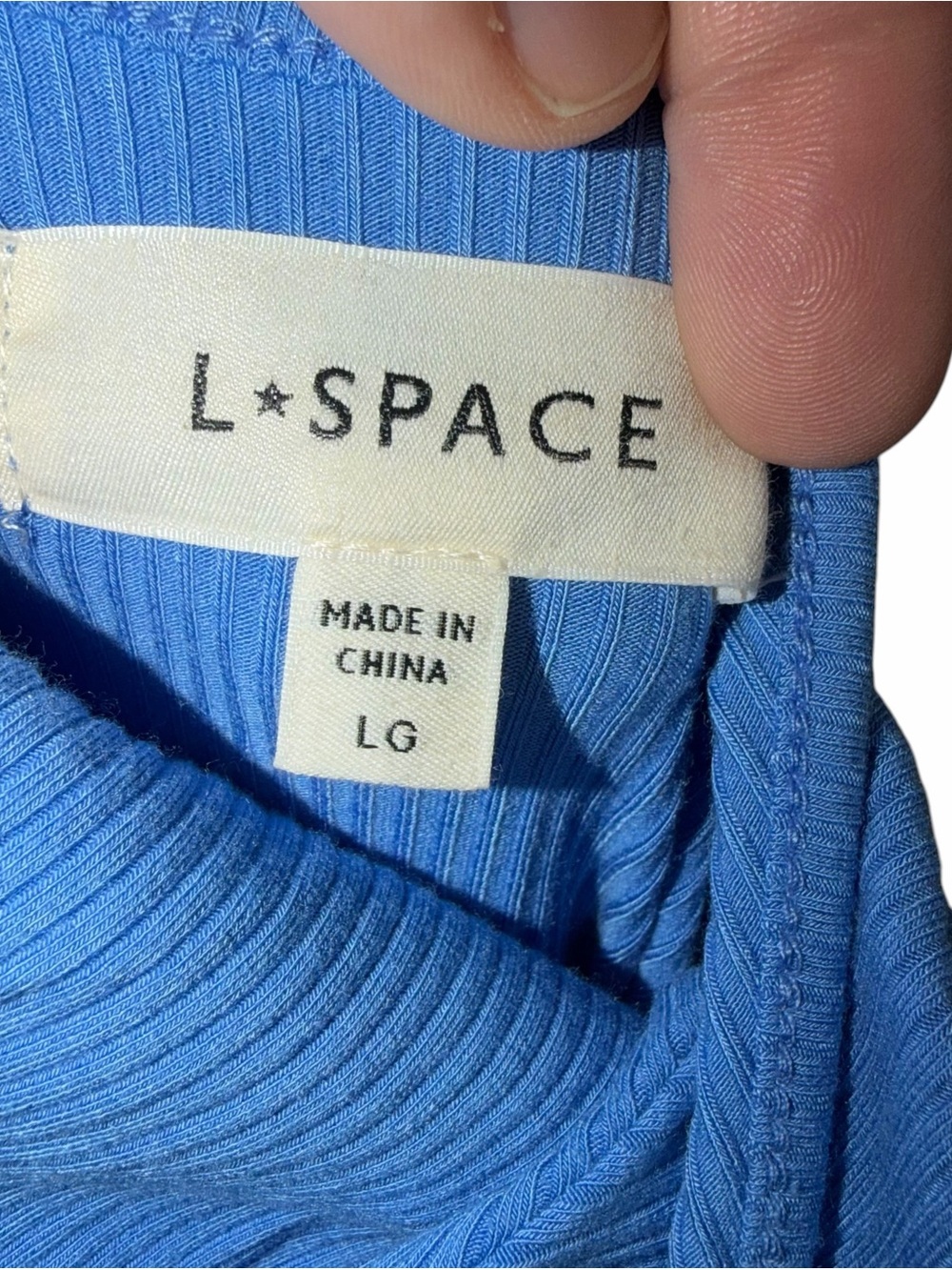 L*SPACE REVOLVE Camille Ribbed Midi Dress in Very Peri Blue Size L - Picture 6 of 7